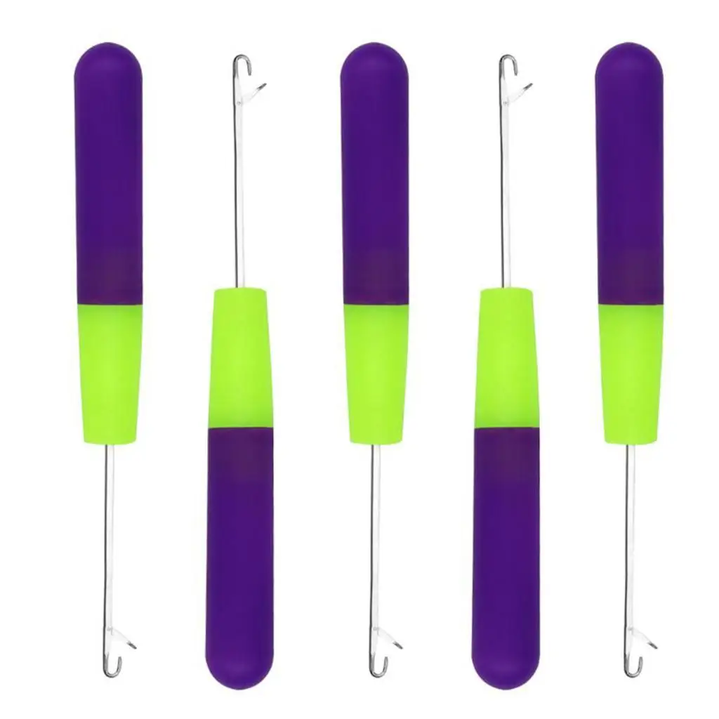 5Pieces s Tool Set s Crochet Hook Hair Locking Tool for Braid Craft Latch Hook Crochet Needle Set Hair Weaving Needle