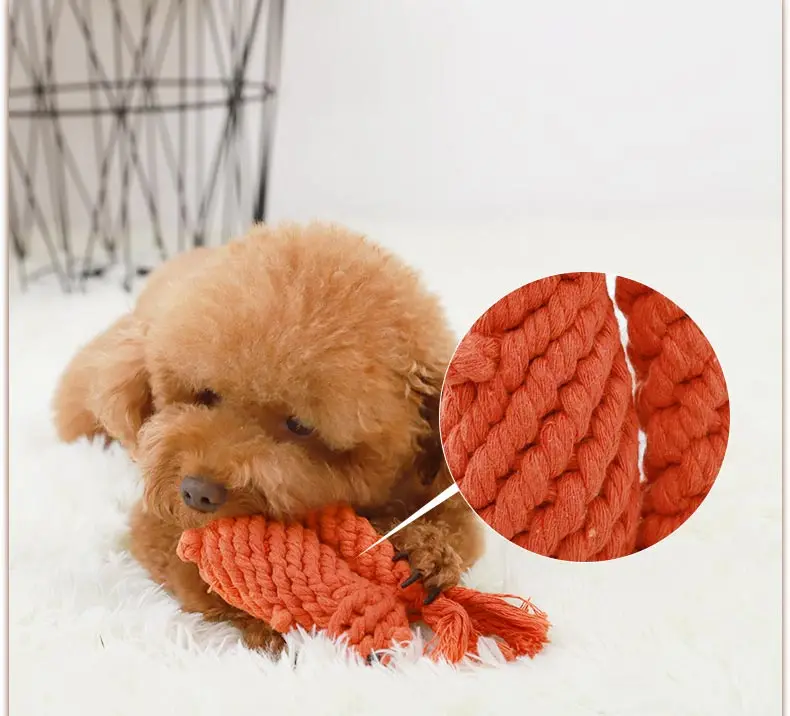 HOOPET Pet Soft Dog Toys Animal Design Cotton Dogs Rope Toy Durable Cotton Chew Training Teething Toys for Small Medium Puppy