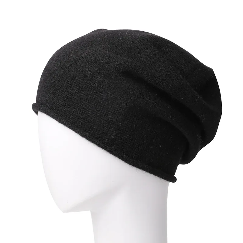 Зимняя кашемировая шапка для женщин Beanie хип хоп милые кашемировые шляпы, зимние шапки женский широкий берет-Боб Gorro Feminino