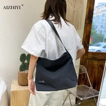 

Casual Canvas Crossbody Bag Women Large Capacity Splicing Color Shoulder Handbag Fashion Exquisite Shopping Bag