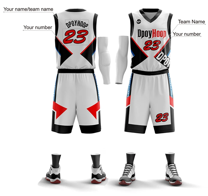 DPOY brand design basketball jersey suit for team Sports Uniforms  Training Jersey Customized men kid women