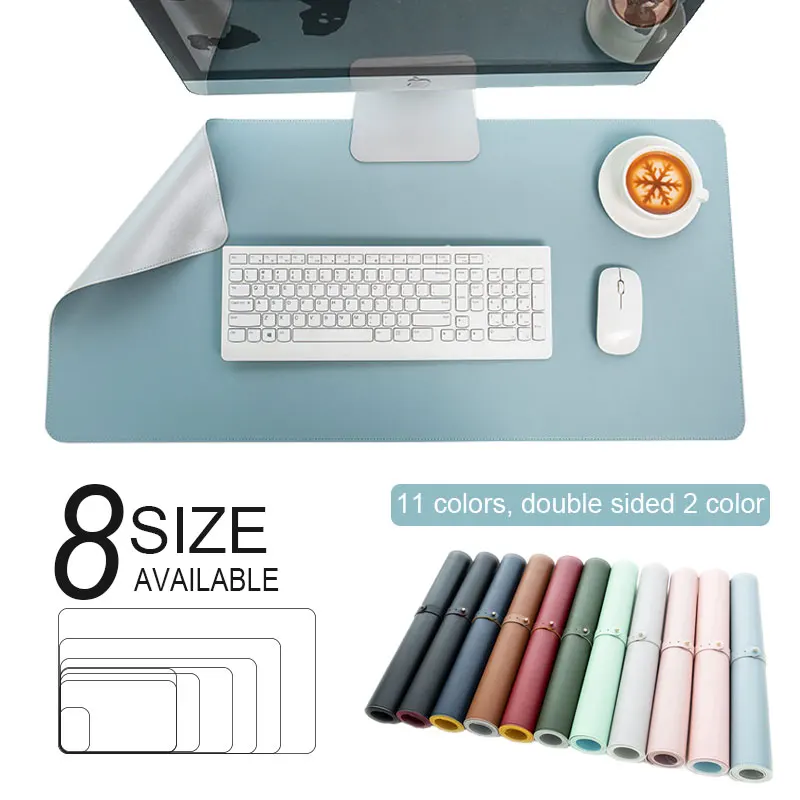 Double-side Large Mouse Pad Anti-slip Waterproof PU Leather Desk Mat Gaming PC Computer Mousepad Keyboard Table Cushion