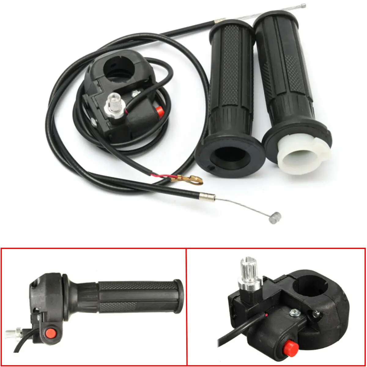 Дроссельная заслонка Поворотная ручная дроссельная заслонка прочная мотоциклетная дроссельная заслонка Поворотный ручной профессиональный инструмент 22 мм 47cc 49cc Универсальный