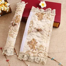 2 шт Цветочные защитные ручки крышки двери холодильника декоративные перчатки домашние противоскользящие аксессуары вышитые кружева кухня