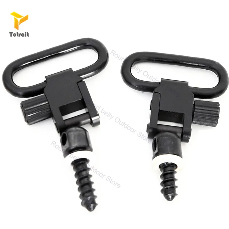 

2pcs Quick Detach Sling Swivels Stud 1'' Hunting Accessories Kit For Gun Rifle Hunting W/Screws Sling Mount
