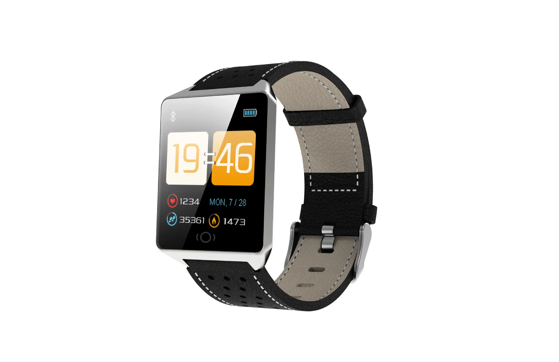 

CK19 Smart Bracelet Big Screen Ultra-long Life Battery Magnetic Sucker Charging Heart Rate Sports Calories Inspection Screensave