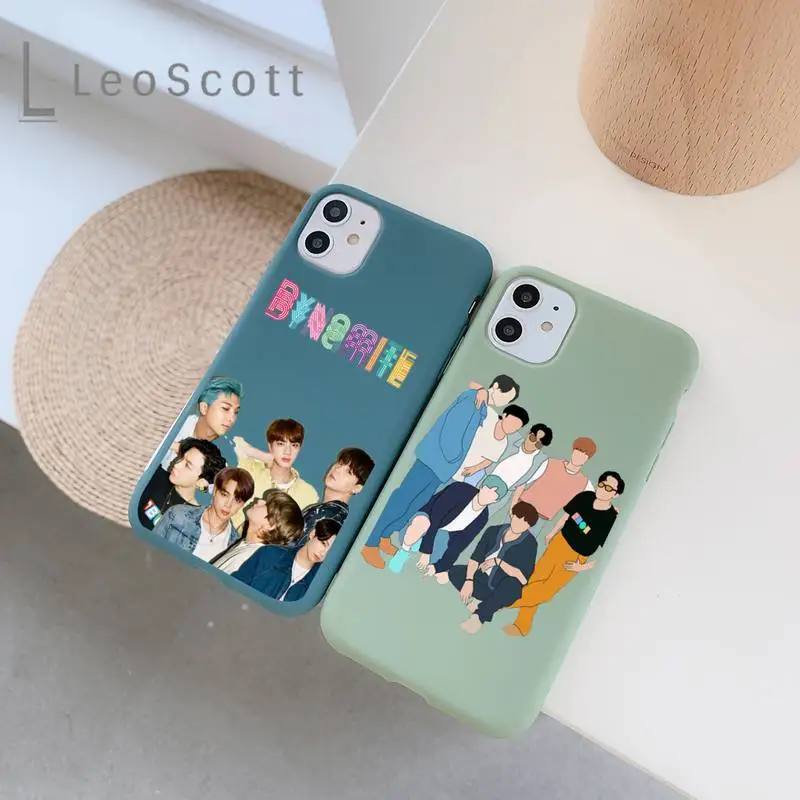 

kpop group new song 'Dynamite' Phone Case Candy Color for iPhone 6 7 8 11 12 s mini pro X XS XR MAX Plus
