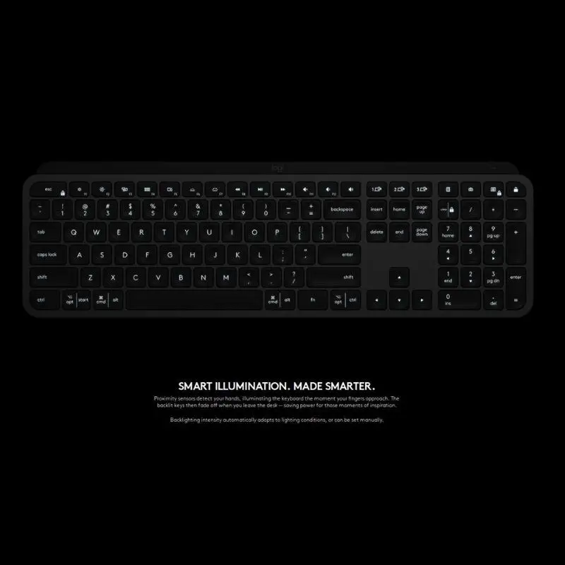 Износостойкая портативная клавиатура logitech 2,4G Bluetooth с двумя режимами и подсветкой, легко переключаемая беспроводная клавиатура