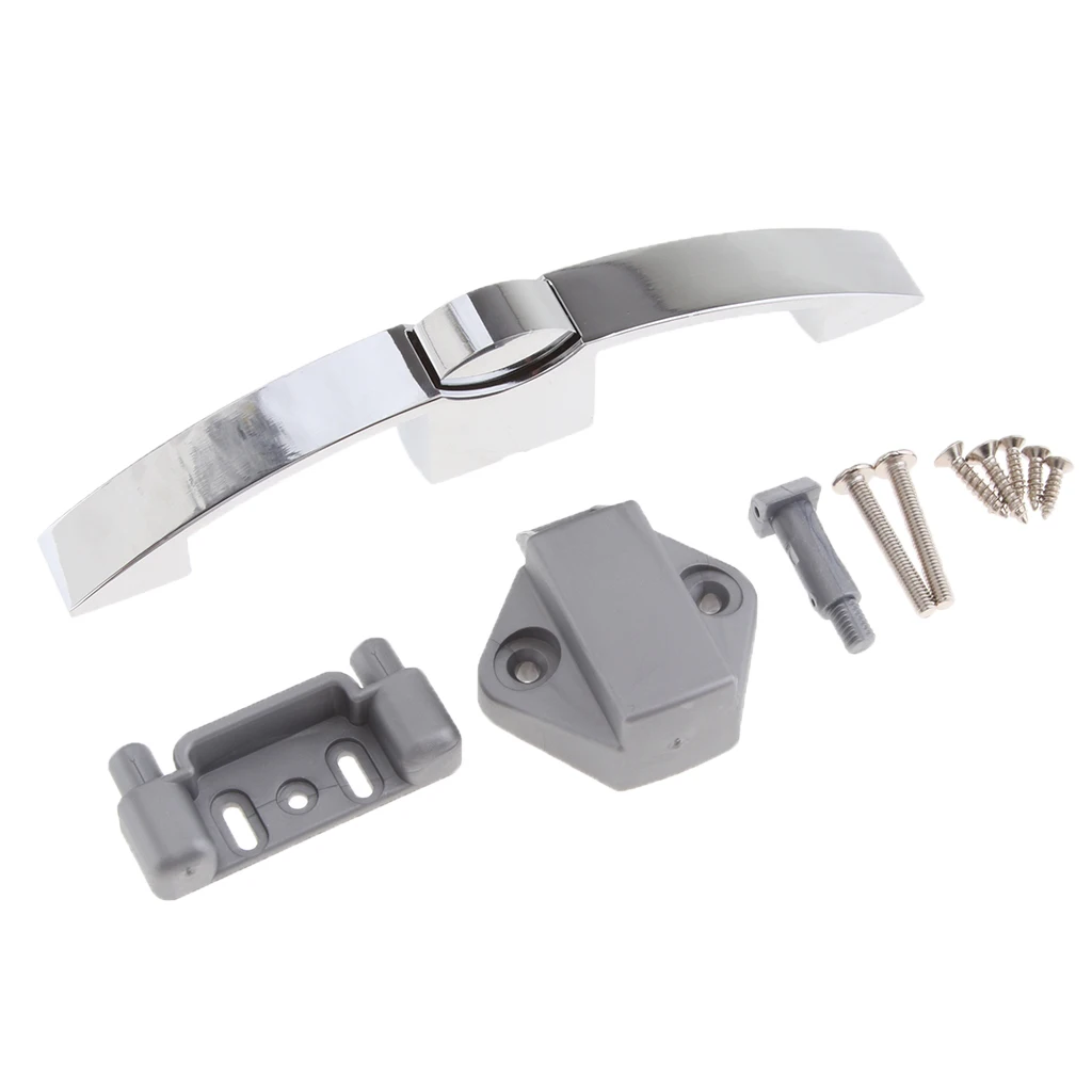 Pull Handle Latch Lock Knob Push Button Camper Caravan Button Pull Lock for Furniture Cupboard Door Cabinet Handle