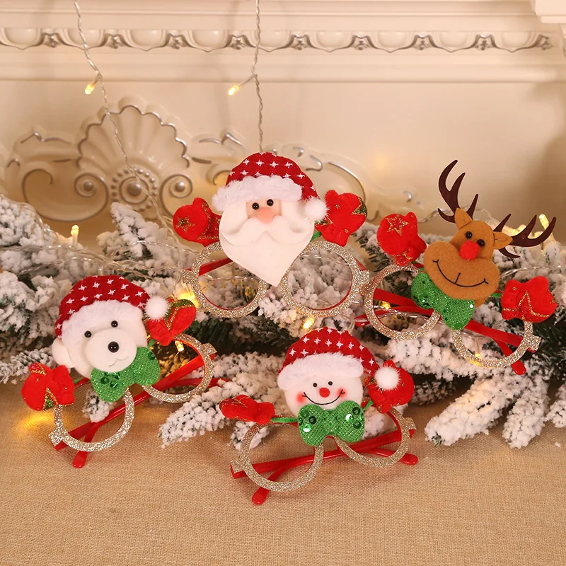 Рождественские очки Рождественский реквизит для украшения вечеринки