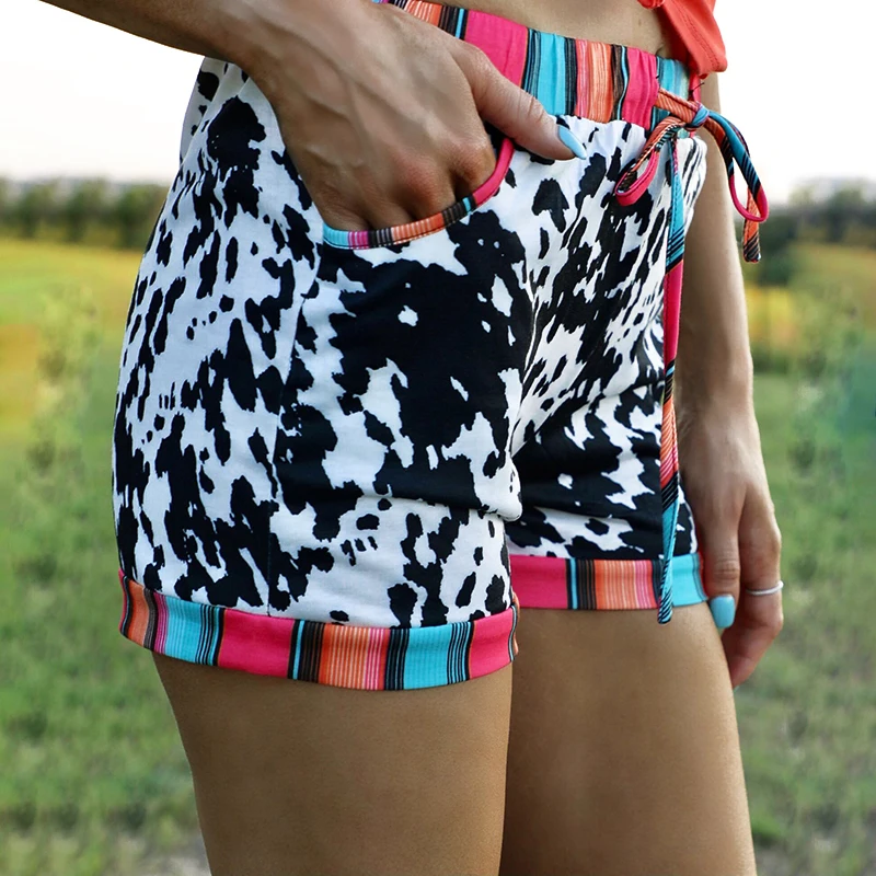 Rocwickline New Summer and Autumn Women's Pants Sexy & Club Leopard Belt Draw String Easy matching Vacation style Pants