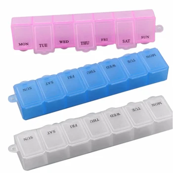 

Pp 7 Grids 7 Days Weekly Pill Case Medicine Tablet Dispenser Organizer Pill Box Splitters Pill Storage Organizer Container Box