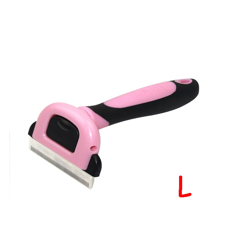 Pink Comb L Новая расческа для ухода за собакой, набор кистей для кошек, кусачки для ногтей из нержавеющей стали, расческа для домашних животных, набор инструментов для ухода за волосами для собак, кошек - Цвет: Pink Comb L