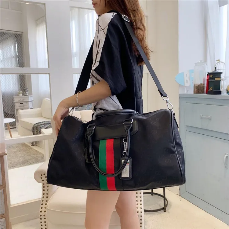 

2019 New Style WOMEN'S Bag Stripes Webbing Travel Bag Casual Large-Volume WOMEN'S Single-shoulder Bag Gym Bag Business Trip Trav