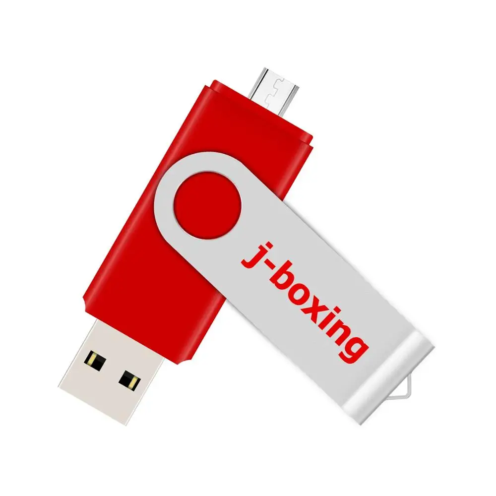 USB флеш накопитель J boxing OTG 64 ГБ 32 16 8 Micro 2 0 металлический поворотный диск для