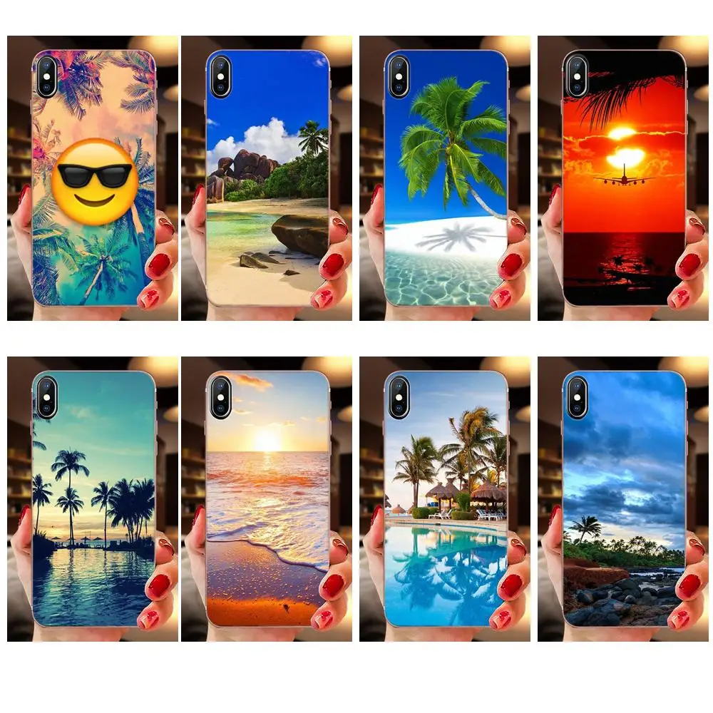 ТПУ для Galaxy Note 10 A10E A10S A20S A30S A40S A50S A6S A70S A730 A8S M30S S2 S3 Plus морские тропические пальмы