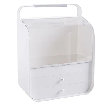 

1pc Drawer Type Case Portable Toiletries Box Dustproof Cosmetics Organizer Makeup Storage Holder For Trip Home Travel