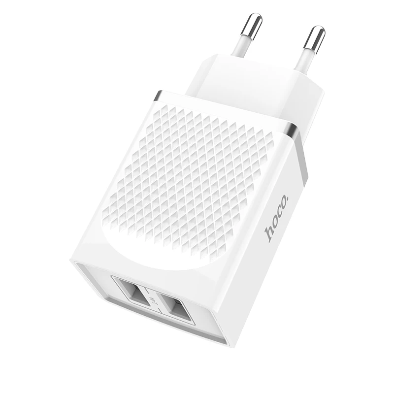 HOCO C43A, 10 шт./лот,, 5 В, 2,4 А, USB зарядное устройство для iPhone 11 Xs Max, евро вилка, настенное зарядное устройство, адаптер для samsung, Xiaomi, huawei