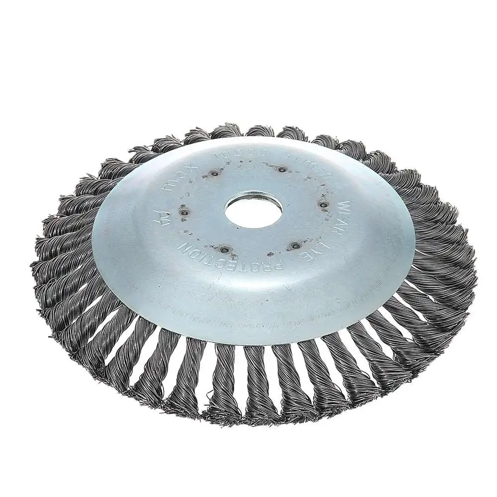 

Hot 8 Inch Wheel Grout Steel Wire Grass Twisted Accessories Rotary Cutter Brush Polishing Bowl Type Trimmer Grass Weeding Trimme