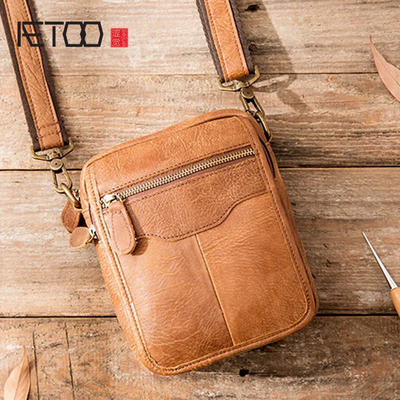 

BJYL Messenger Bag Men Shoulder Bag Male Genuine Leather Men's bags Man Small Flap Casual Crossbody Bags