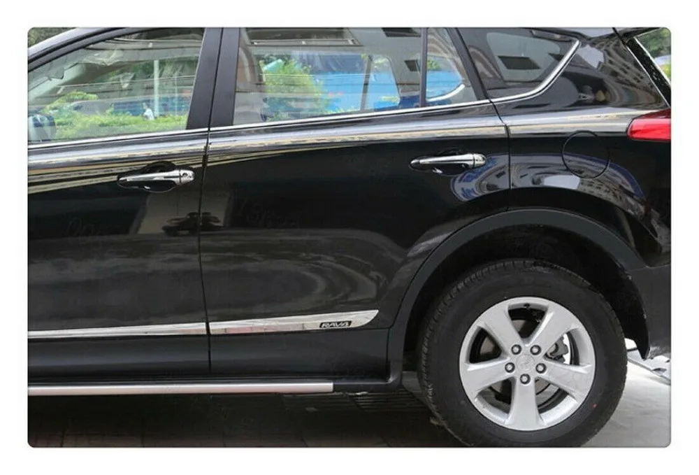 Хромированная дверная боковая обшивка обшивки кузова 4 шт. для fit 2013- Toyota RAV4