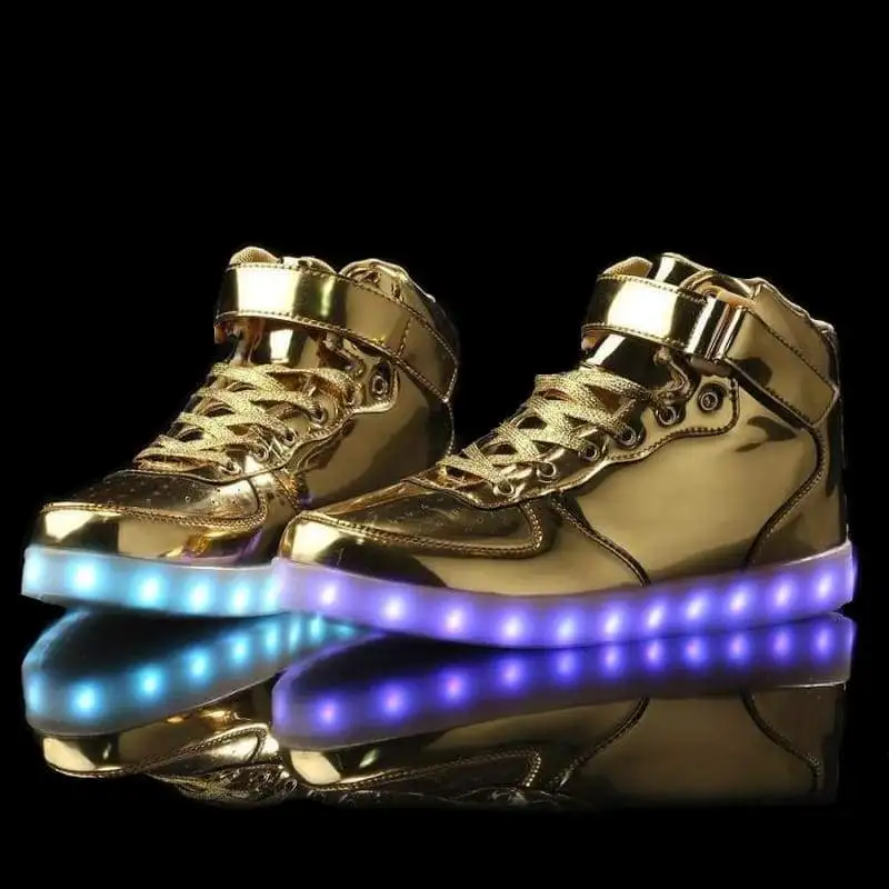 girls gold high top sneakers