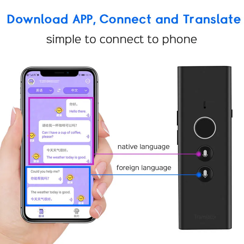 Новейший T8 портативный мини беспроводной смарт-переводчик 40 языков s Intertranslation дорожный переводчик многоязычный для iOS Android