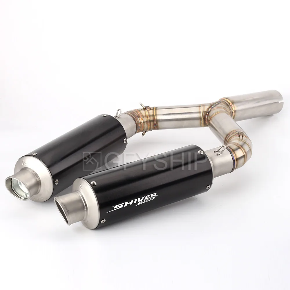 US $243.48 For Aprilia SHIVER 750 2010 to 2016 SHIVER 750 GT Escape SL750 Slipon Motorcycle Exhaust Muffler With Link Pipe Full System