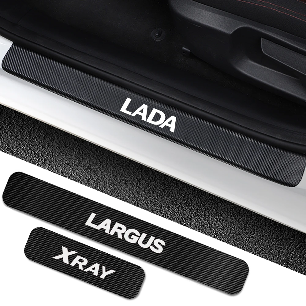 Защитный порог для автомобильной двери Lada Xray Largus Nivr углеродное волокно наклейки