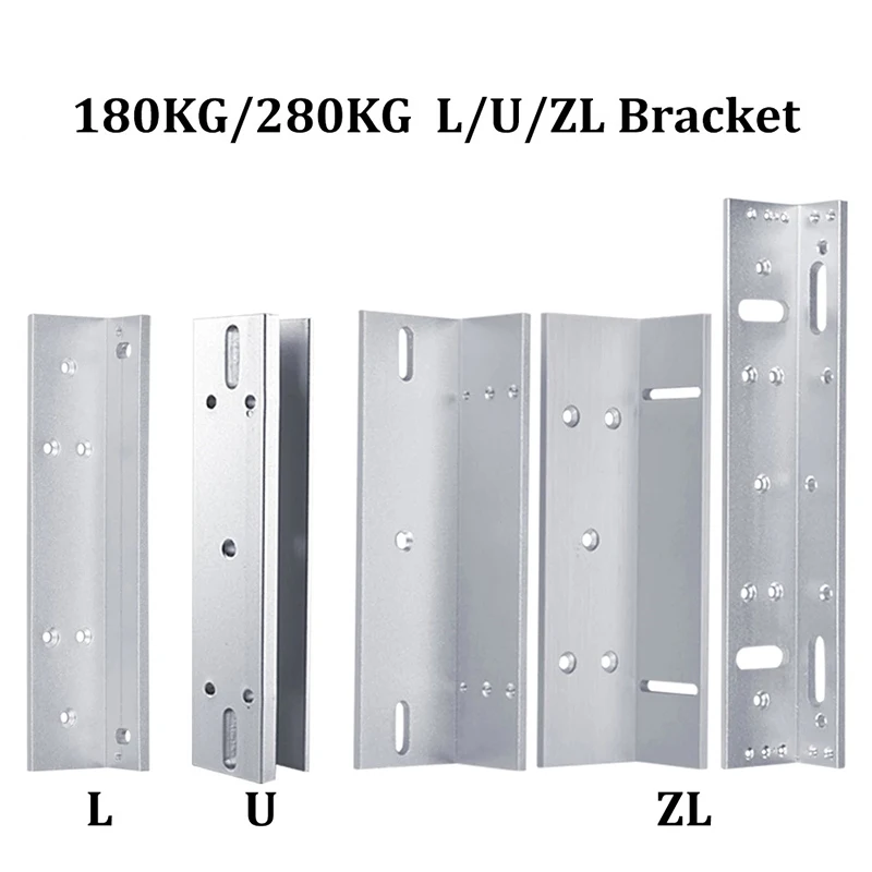 

Lock Bracket 180KG/280KG Electric Magnetic Lock L/U/ZL Shape Holder for Frameless Glass Door Access Control System Accessories