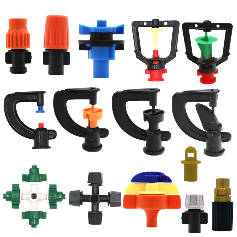

50-200PCS Micro Spinkler Misting Nozzle Adjustable Sprayer Greenhouse Irrigation Garden Watering Drip Irrigation Fittings
