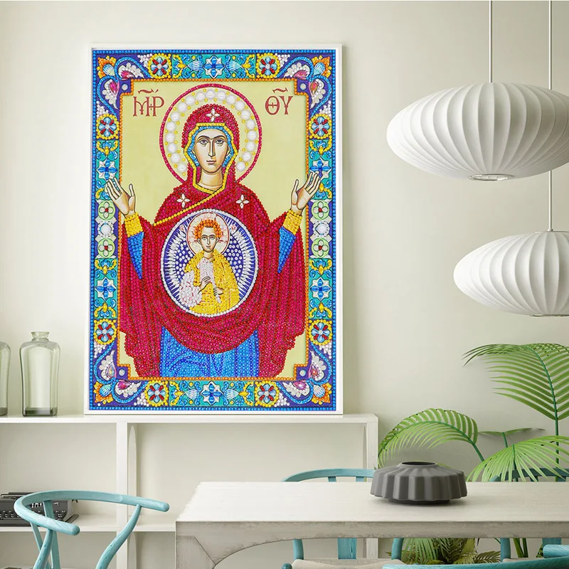 5D DIY Diamond Painting Icon Diamond Embroidery Mosaic Big Bead Pearl Glass Stone Drill Sale New Decor (3)