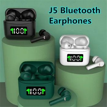 

J5 Bluetooth 5.2 Headset Hd Stereo Wireless Earphones Touch Bluetooth Earphone Sports Waterproof With Microphone