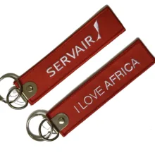 На заказ хлопок твил брелок Servair я люблю Африку 13X3 см с металлическим кольцом как индивидуальный дизайн