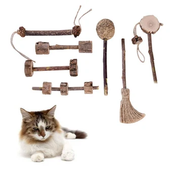 

Cute Hand Made Catnip Cat Toys Silvervine Stick Teeth Cleaning Snack Sticks Cat Interactive Toys For Kitten