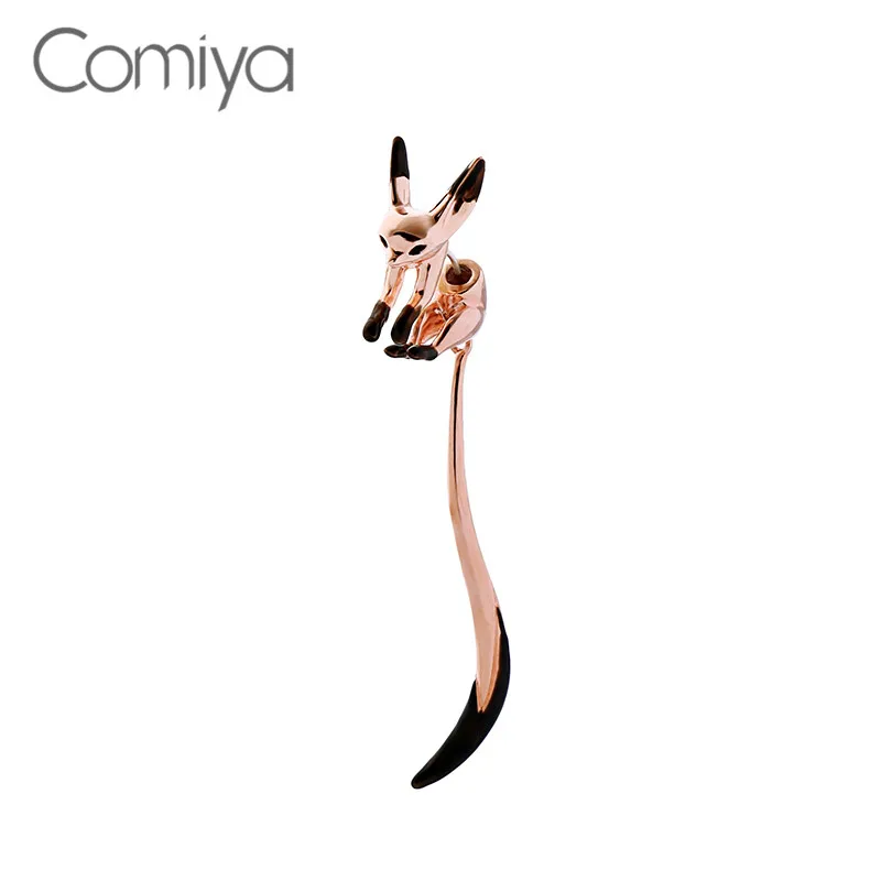 Comiya корейские серьги капли эмаль животное шарм цинковый сплав длинный хвост