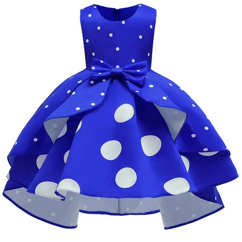 Baby Girls Christmas Flower Striped Dress girls dress princess costume kids clothes for Girls Wedding Party Toddler Kids Brithday Dot Dress