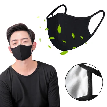 

10pcs High Quality Breathable Black Mouth Mask Unisex Reusable Face Sponge Safety Mask Earoop Masks