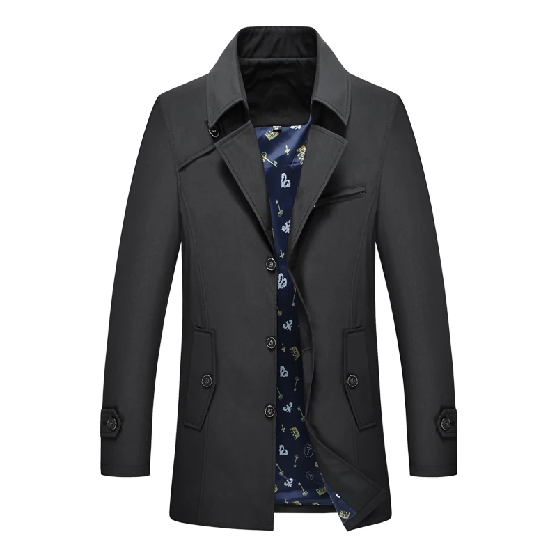 Thoshine-gabardina de estilo corto para hombre, chaqueta fina con botones de alta calidad, prendas de vestir exteriores a la moda, de talla grande 7XL, para primavera y verano