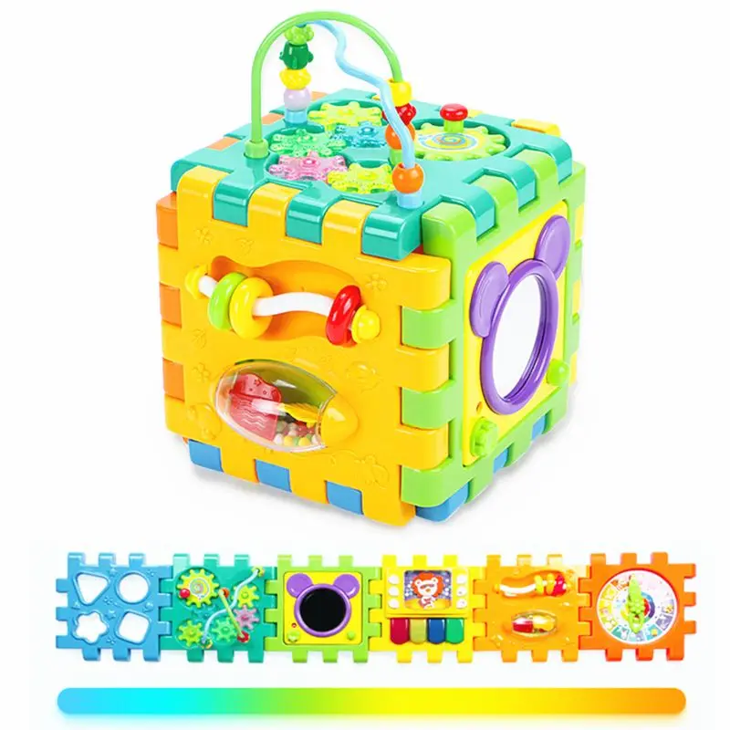 Детский куб для активного отдыха, игрушки для малышей-6 в 1, сортировочные игрушки, детские игровые центры для раннего развития
