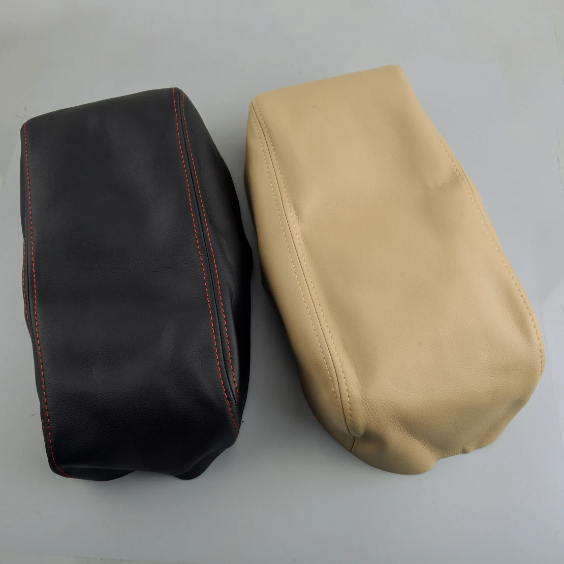 Car Armrest Cover Lid Center Console Skin Artificial Leather Fit for Nissan Pathfinder 2001 2002 2003 2004 Black/ Beige | Автомобили и
