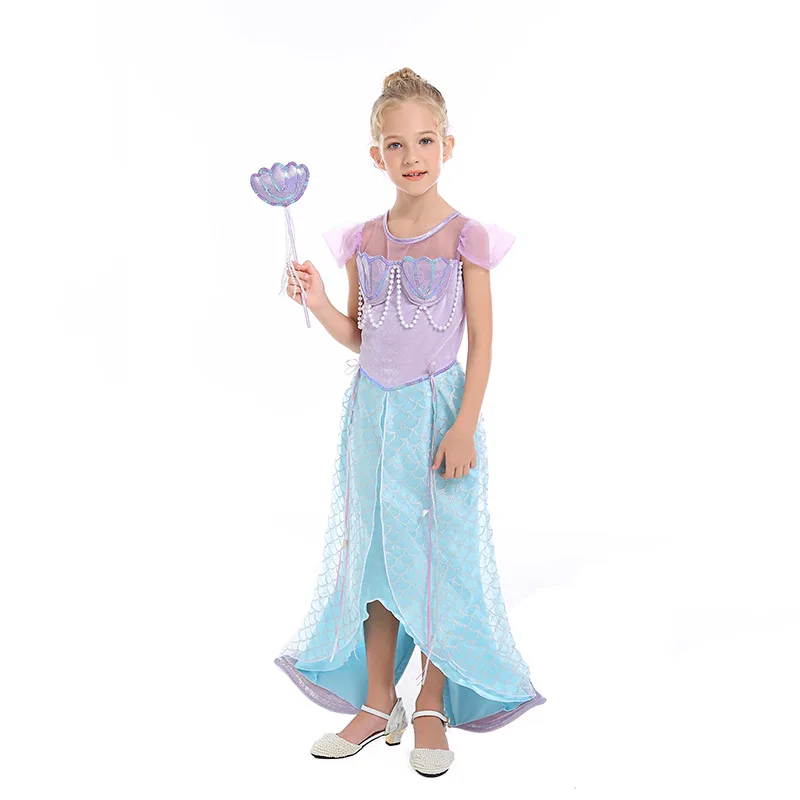 

Summer Childrenswear Halloween Mermaid Princess Dress Girls Dress Europe And America CHILDREN'S Dress Dance Performance