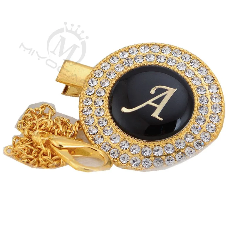 MIYOCAR 26 букв уникальный bling соска клип держатель пустышка зажим L26-GB