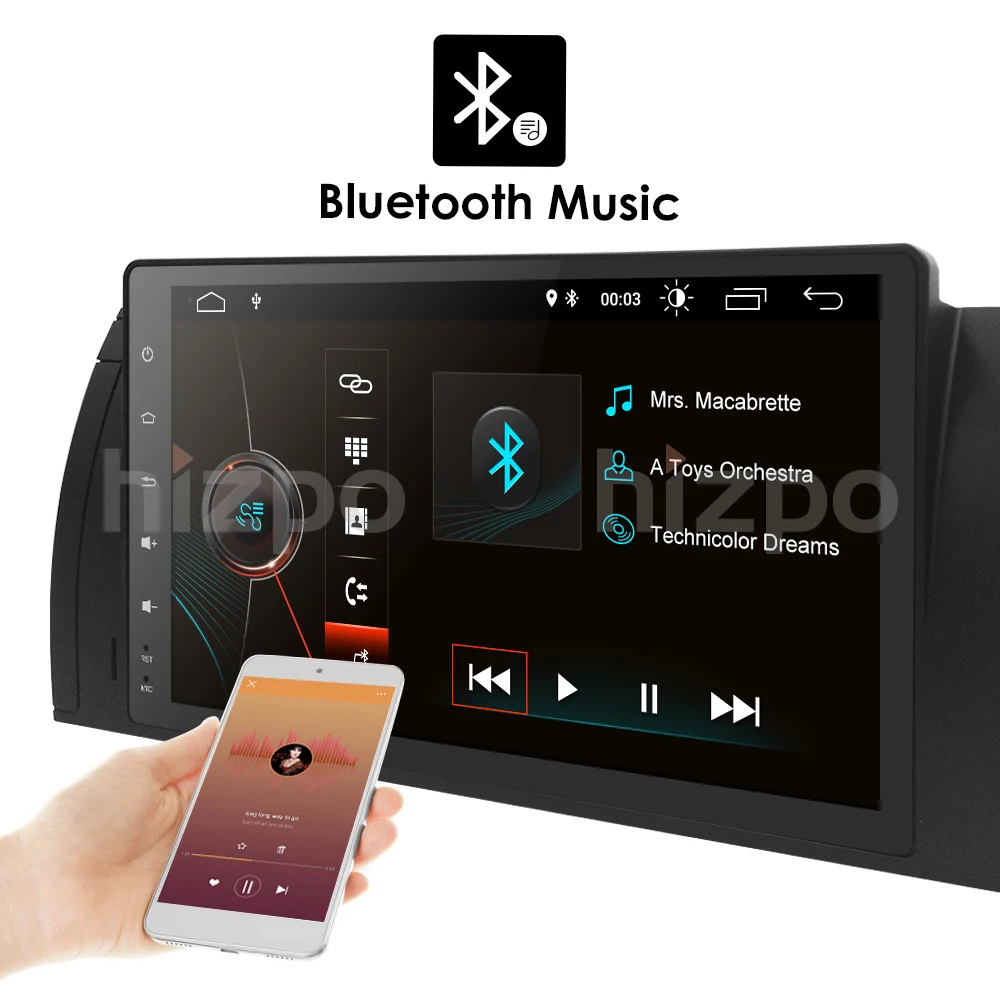 Discount Hizpo Car Multimedia player Stereo System Android 9.0 GPS Autoradio 1 Din For BMW/E46/M3/Rover/3 Series RAM 4G WIFI FM Radio DAB 15