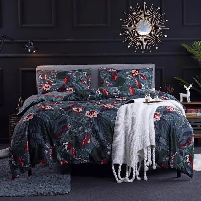 style1 Пододеяльник King size queen size одеяла наборы леопардовая Печать комплект постельного белья AB#196 - Цвет: style1