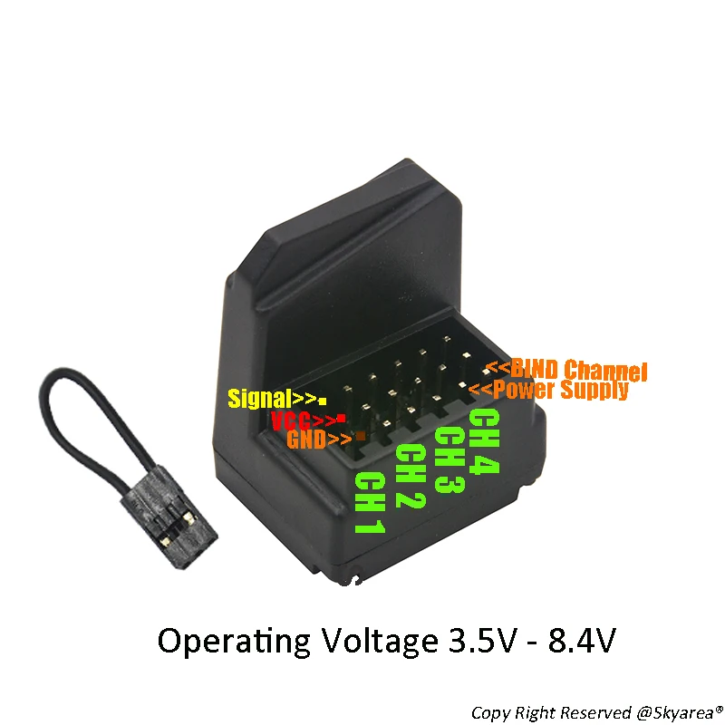 Mini Ricevitore A 4 Canali Compatibile Con Superficie Sanwa V1 V2 Fh3 Fh4 Per Mt-4S/M12/M17/Mt44