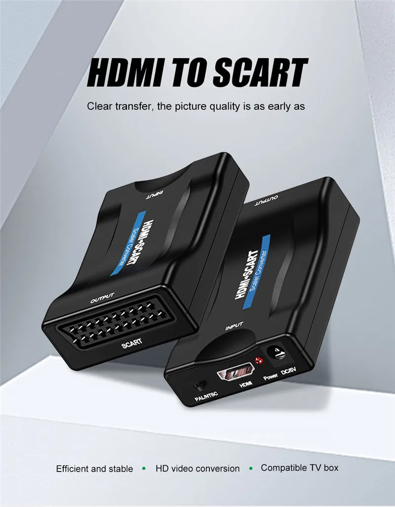 1080p HDMI конвертер/переходник в scart приемник HD tv DVD аудио высококлассные конвертер Кабель-адаптер 2 модели HDMI 1,4 Переходник HDMI-scart адаптер