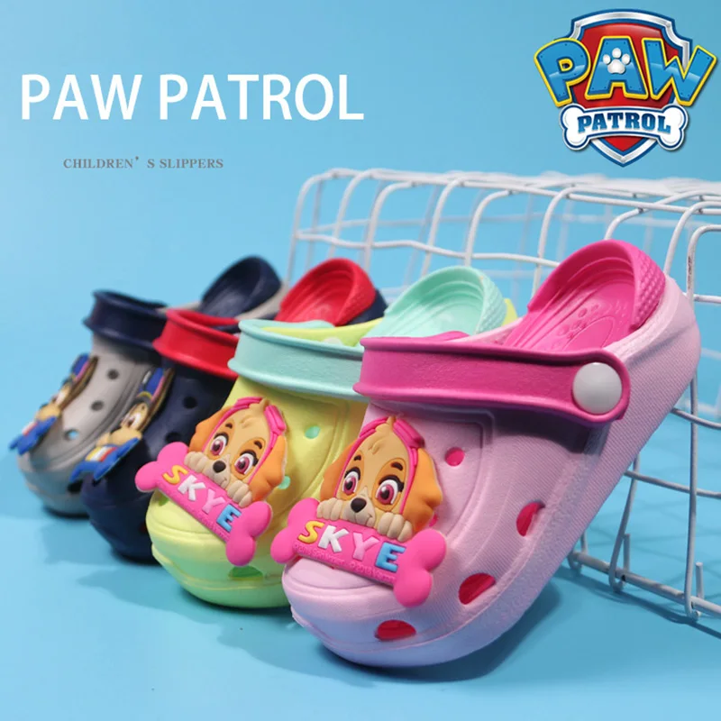 

2019 Summer New Paw Patrol Children's Hole Shoes Sandals and Slippers Patrulla Canina Boys and Girls Non-slip Beach Shoes S06