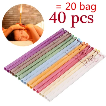 

1 bag=2 pcs Coning Beewax Natural Ear Candle Ear Candling Therapy Ear Treatment Ear Wax Removal Healthy Care tools