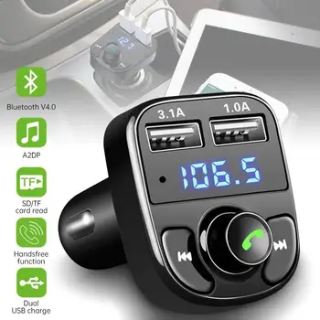

Multifunctional Bluetooth FM Transmitter for Car with Dual 3.1A USB Charging Ports Hands-Free Car Charger Radio Receiver MP3